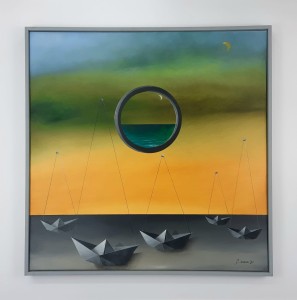 Winkiel Bogdan / Dyskretny obserwator  / 60 x 60 / olej-płótno 