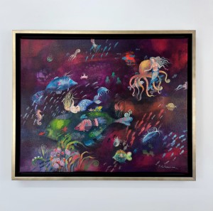 Kotewicz Hanna  / Kiedyś byłam syreną /  płótno-akryl / 45 x 55