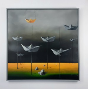 Winkiel Bogdan / Sekrety publiczne   / 60 x 60 / olej-płótno  