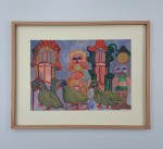 Żarski Henryk / Dokarmianie  /  44 x 56 / tech. papier - tempera 