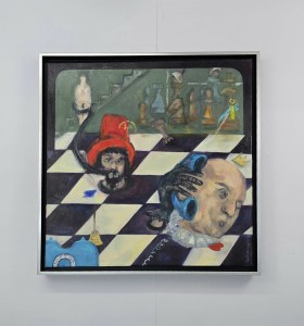 Aninowska Joanna /  Bitwa o dziewicę  / płótno-olej /  65 x 65