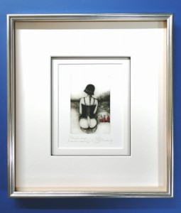 Radzikowska Elżbieta / Nalewka zaczęta Dziewka rozpięta / 42 x 37 / grafika