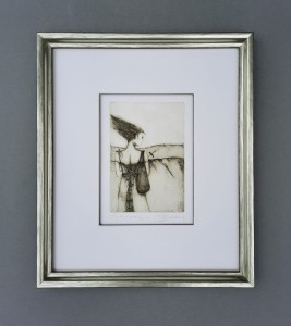 Radzikowska Elżbieta / Turystka z ptaszkiem / 48 x 41 / grafika