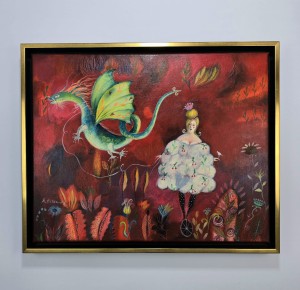 Kotewicz Hanna  /  Smoka, daj mi luby /  płótno-akryl / 40 x 50