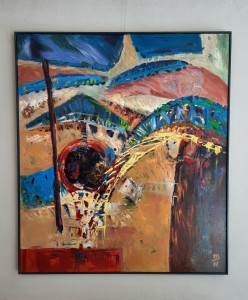 Winkiel Mirosława / Targ w Wietnamie / płótno-akryl / 150 x 130     