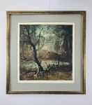 Ratajczyk Marek / Leśne jezioro  / grafika /  85 x 83