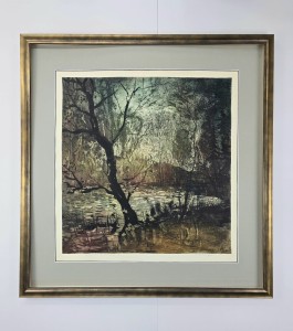 Ratajczyk Marek / Leśne jezioro  / grafika /  85 x 83