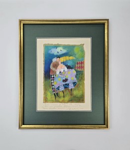 Kotewicz Hanna / Białe i czarne są koty  /akryl-papier czerpany/ 55 x 46 