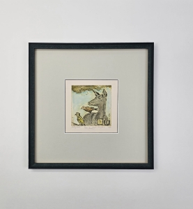 Purzycka Edyta / Dobry dzień  / grafika- akwarela /  36 x 36  