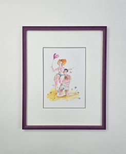 Kotewicz Hanna / Kolekcjonerzy ulotnych chwil ... /akwarela-piórko / 45 x 37 /    