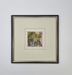 Purzycka Edyta / Dwa motyle / grafika - akwarela /  37 x 37 