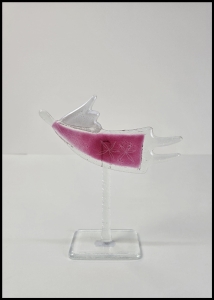 Habrat Maciej / Aniołek  / 18 cm  / szkło art.  