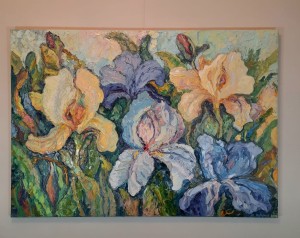 Ratajczyk Marek / Irysy / olej płótno / 100 x  140