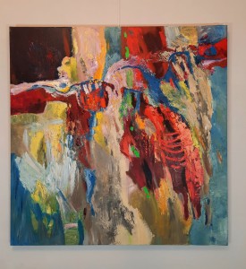 Winkiel Mirosława / Wzloty /płótno-akryl / 100 x 100