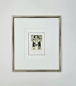 Radzikowska Elżbieta / Zakochana para   / 41 x 37 / oryginalna grafika  