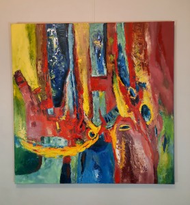 Winkiel Mirosława / Konfrontacje II / płótno-akryl / 100 x 100