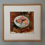 Jakobow Mircho / Salmon steaks  / akwarela / 57 x 60